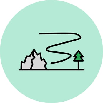 Northern Lights Vector Icon