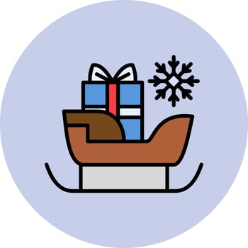 Sleigh Vector Icon
