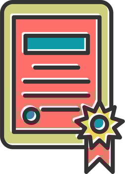 Certificate Vector Icon