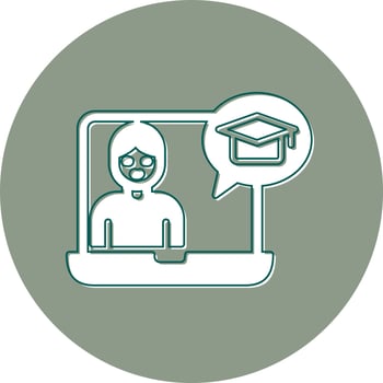 Online Learning Vector Icon