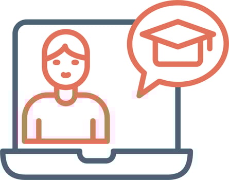 Online Learning Vector Icon