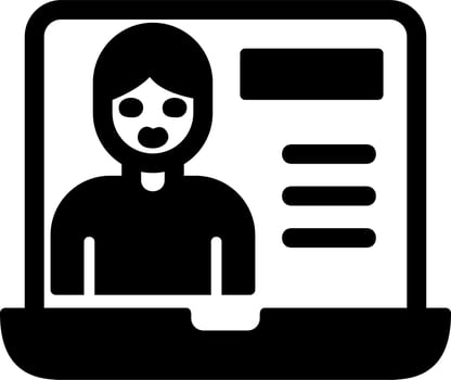 Video Lecture Vector Icon