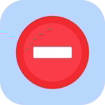 No Entry Vector Icon