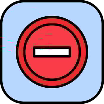 No Entry Vector Icon