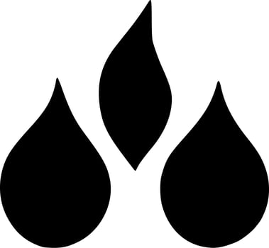 water drop icon. simple illustration of oil brush icons for web design isolated on white background vector
