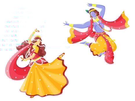 Indian festival of colours, Happy Holi Concept. vector