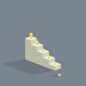 Stairs in flat style. Vector illustration