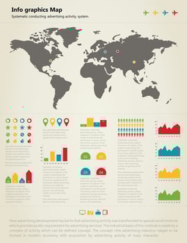 Set of info of a drawing for design. A vector illustration