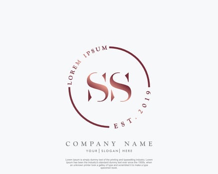 Initial letter QS Feminine logo beauty monogram and elegant logo design, handwriting logo of initial signature, wedding, fashion, floral and botanical with creative template vector
