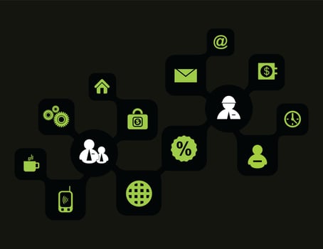 Abstraction on the topic of business vector