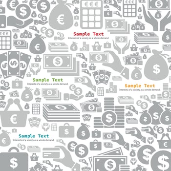 Background on a theme business. A vector illustration
