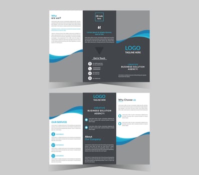 Trifold brochure design. vector