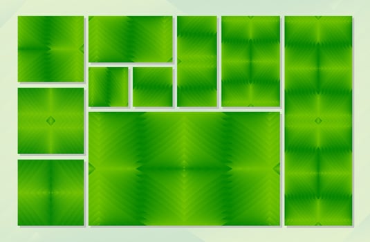 Abstract green background set. gradient texture. web banners. Business ad banner. Social media templates, cover, poster. Vertical, horizontal and square template. vector