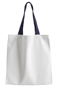white fabric bag isolated with clipping path for mockup png