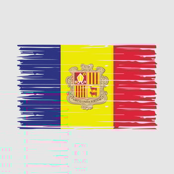 Andorra Flag Brush Vector