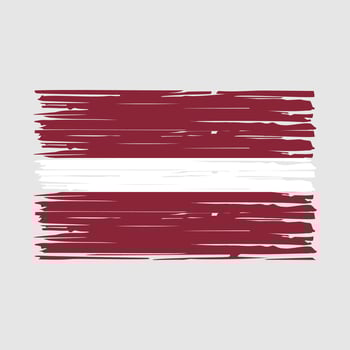 Latvia Flag Brush Vector