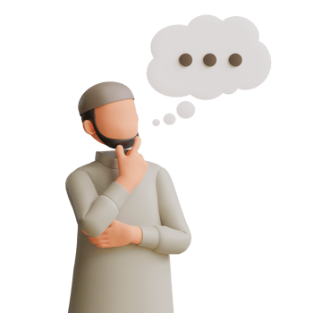Muslim man Teacher Cartoon 3d Illustration png