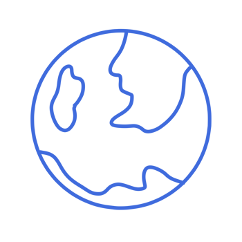 Doodle line art for globe or browser logo or icon png