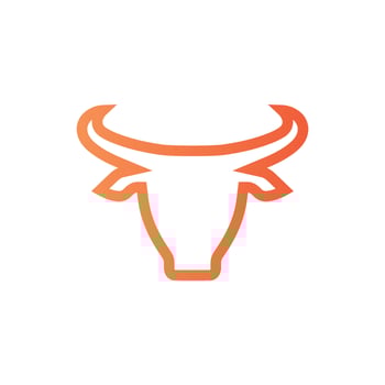 Bull logo with bull animal icon Animal silhouette logo concept icon modern corporate, abstract letter logo vector