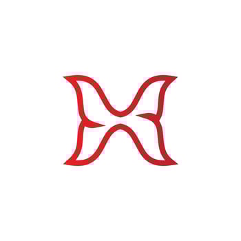 H logo for players with different red color vector