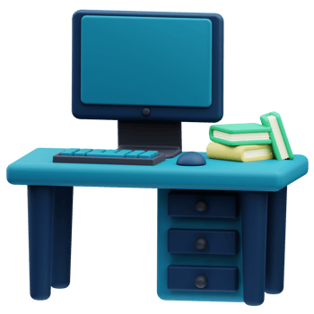 Desk Office Business 3D Illustration png