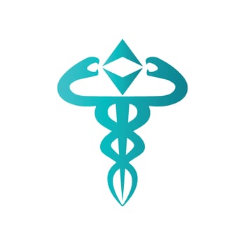 hermes logo pharmacist logo healing icon modern corporate, abstract letter logo vector