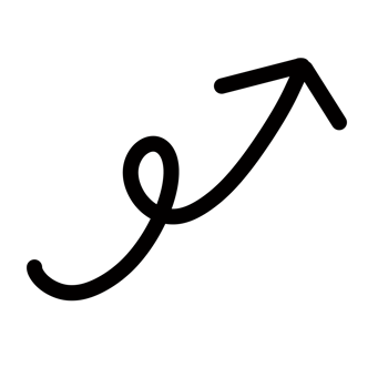 arrow curl black doodle organic line hand drawn png