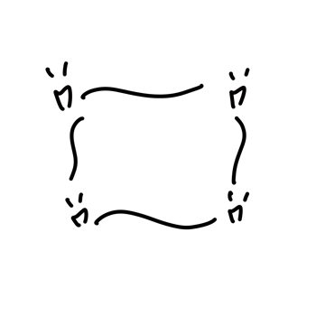 message frame black doodle organic line hand drawn png