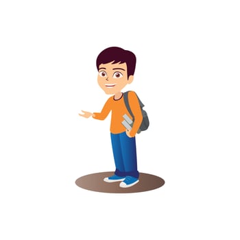 student mascot brand, symbol, design, graphic, minimalist.logo vector
