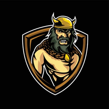 Viking Esport logo. Viking Fitness and Bodybuilding Logo design inspiration vector