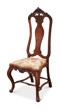 Brown wood chair for home png