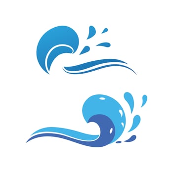 Water wave Logo vector and symbol Template