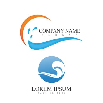 Water wave Logo vector and symbol Template