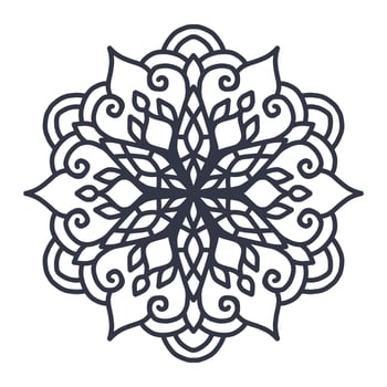 Laser cut Wedding indian Mandala template, vector