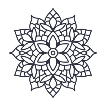 Laser cut Wedding indian Mandala template, vector