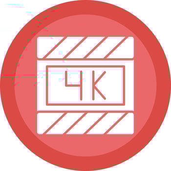 4k Film Vector Icon Design