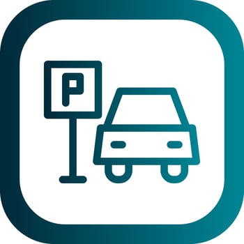 Car Park Vector Icon Design
