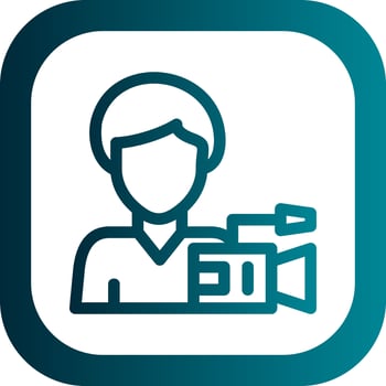 Camera Operator Vector Icon Design