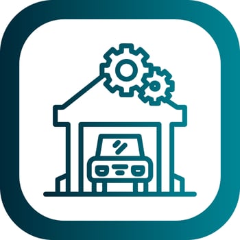 Car Repair Shop Vector Icon Design