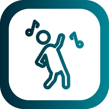 Dancing Vector Icon Design