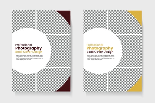 photography book cover or flyer template vector