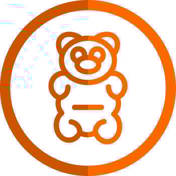 Gummy Bear Vector Icon Design