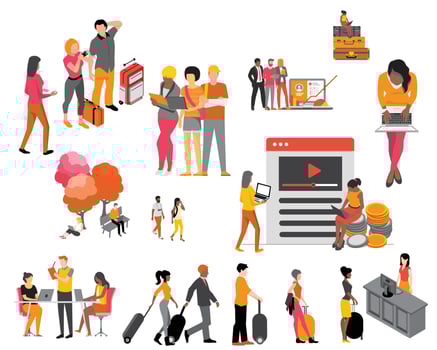 vector business team with people illustration