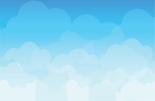 White clouds bright blue sky background for wallpaper, Clean sky on mid day, Relaxation concept, landscape Abstract Vector background
