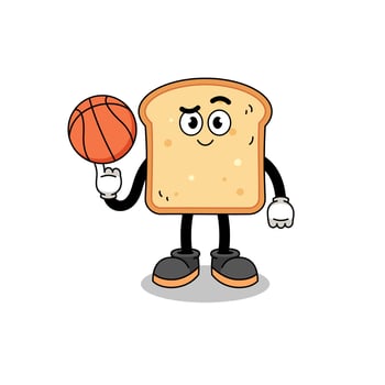 bread illustration as a basketball player vector