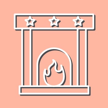 Fireplace Vector Icon