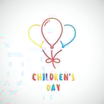 Happy Children's day design for posters, greeting cards, invitations. vector