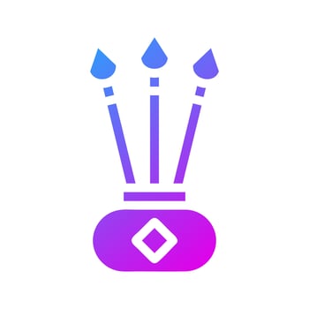 candle icon gradient purple style chinese new year illustration vector perfect