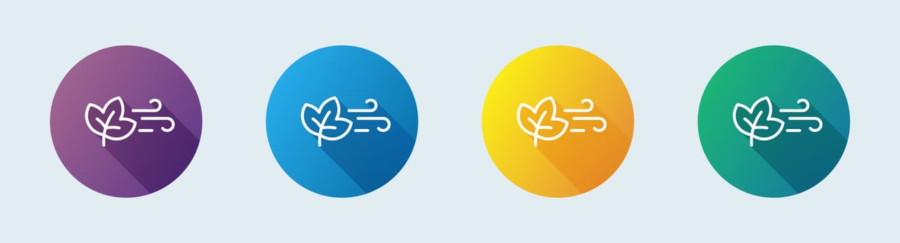 Autumn line icon in flat design style. Season signs vector illustration.