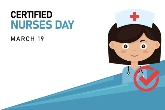 Certified Nurses Day background. vector